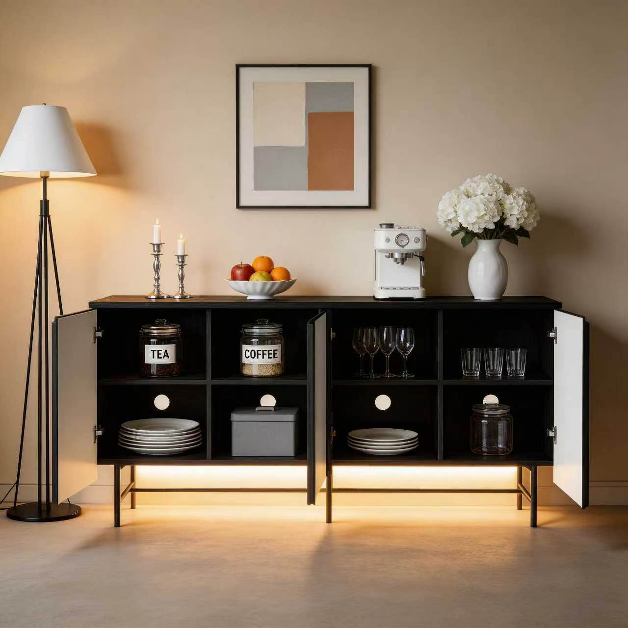 Aparador Grande Canelado de 68 - Credenza Office Storage avaliação e preço