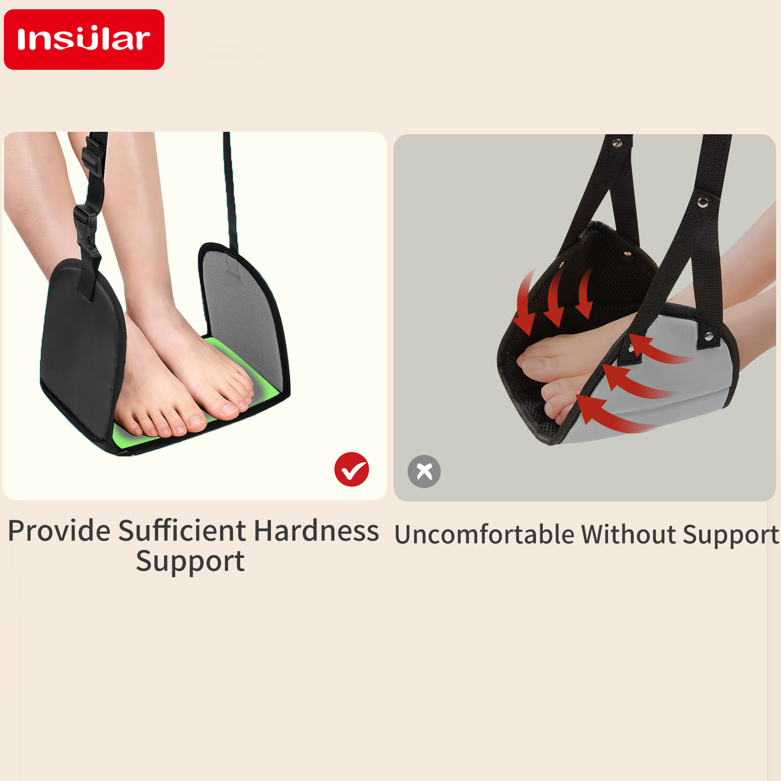 Crianças viagem pé rede escrit - Office Footrest Cushion avaliação e preço