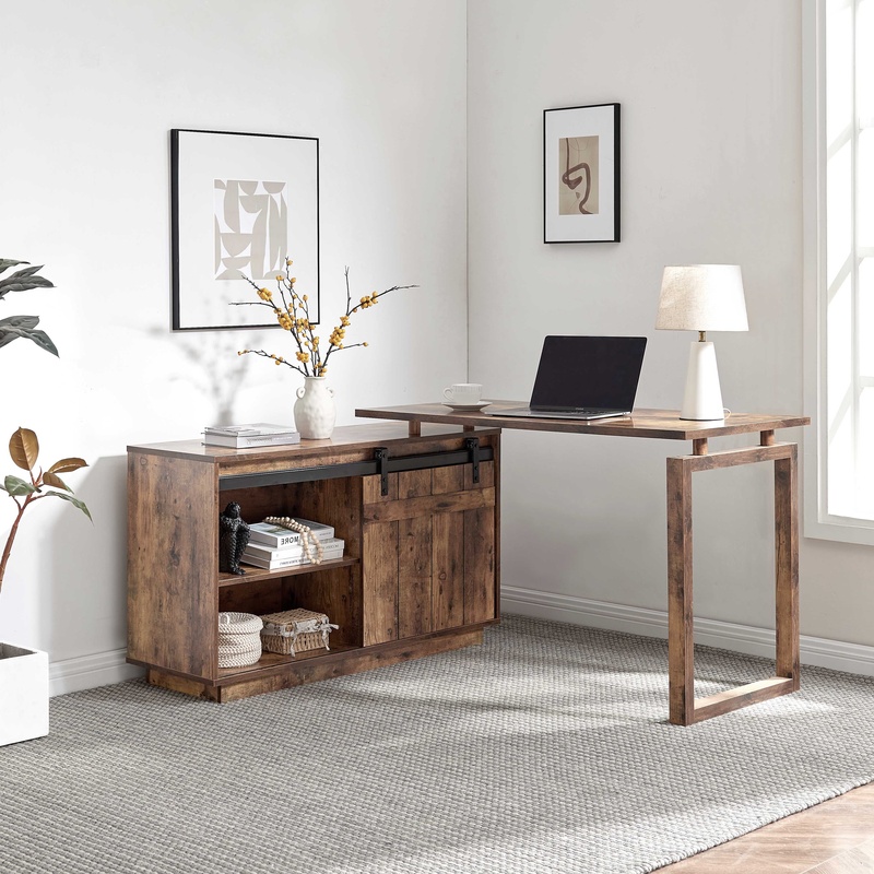 Mesa em L com Armário de Armaz - Credenza Office Storage avaliação e preço
