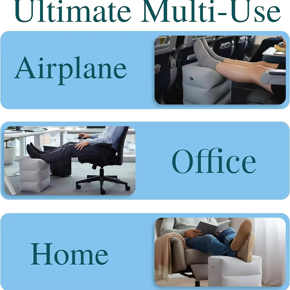 Almofada Inflável Portátil par - Office Footrest Cushion avaliação e preço