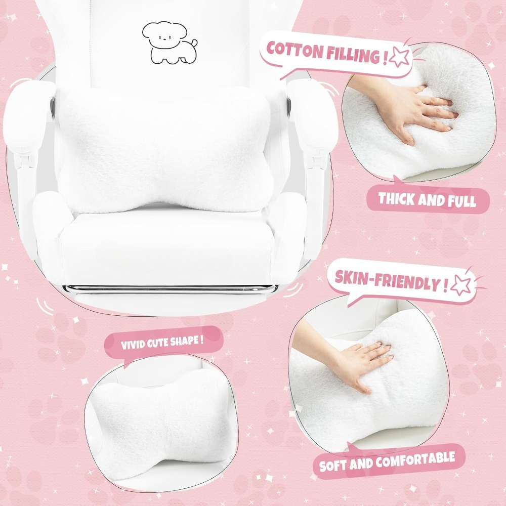 Cadeira de jogos fofa com almo - Office Footrest Cushion avaliação e preço