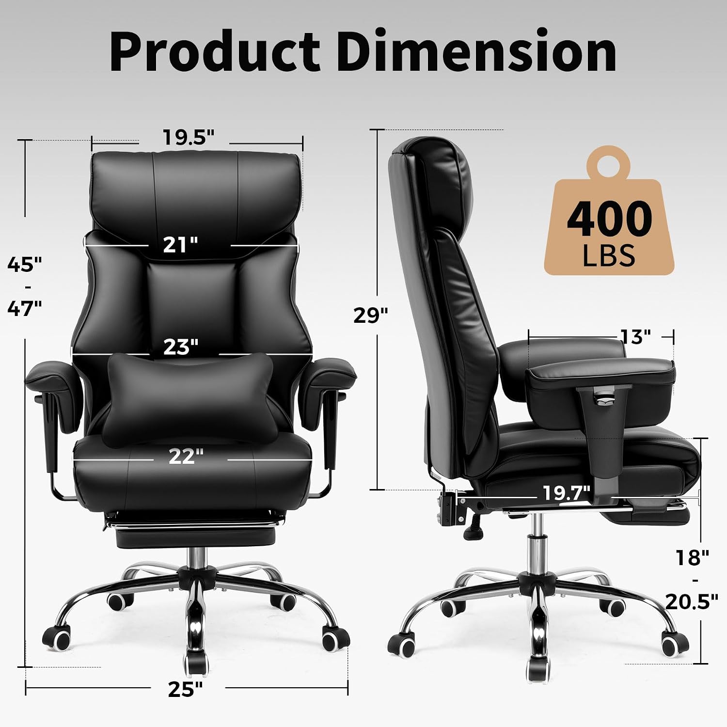 Cadeira de Jogos Grande e Alta - Office Footrest Cushion avaliação e preço